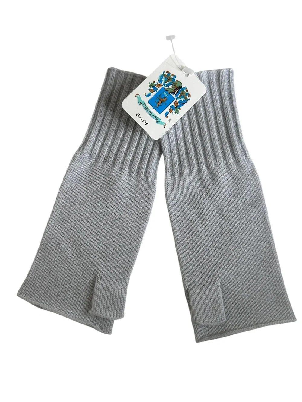 Portolano Extra Fine Italian Merino Wool Fingerless Arm Warmers Gloves NWT